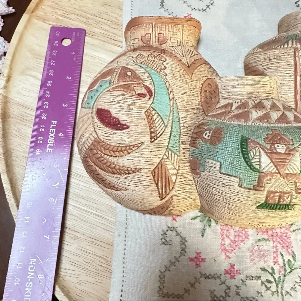 Vintage Frankies Designs Southwestern Wall Hanging Pots 1990 - Picture 6 of 11